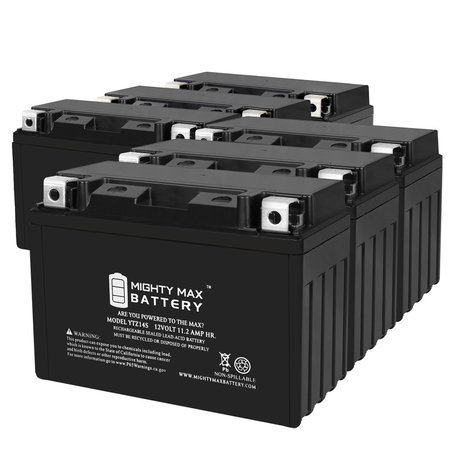 YTZ14S 12V 11.2AH Replacement Battery compatible with BikeMaster BTZ14S - 6PK -  MIGHTY MAX BATTERY, MAX4032700